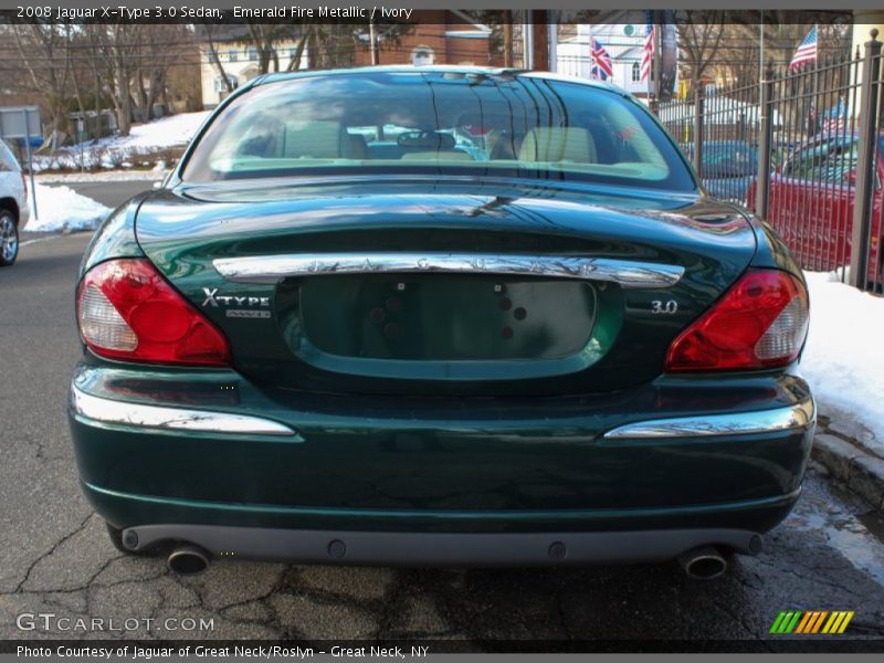 Emerald Fire Metallic / Ivory 2008 Jaguar X-Type 3.0 Sedan