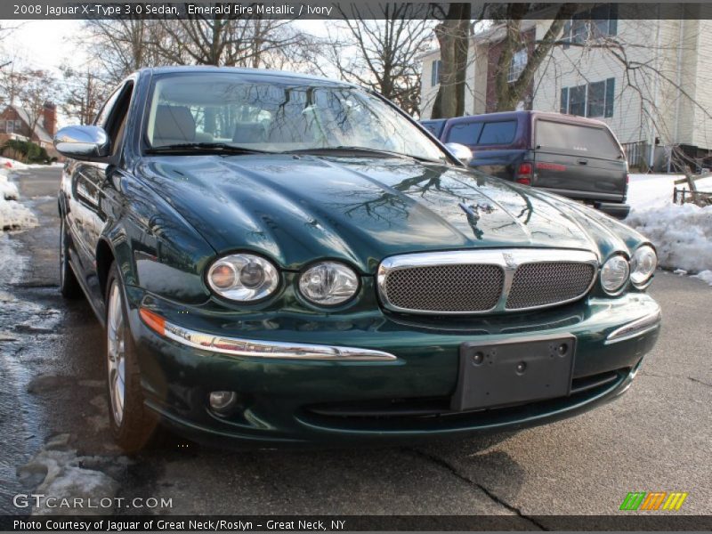 Emerald Fire Metallic / Ivory 2008 Jaguar X-Type 3.0 Sedan