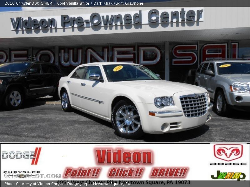 Cool Vanilla White / Dark Khaki/Light Graystone 2010 Chrysler 300 C HEMI
