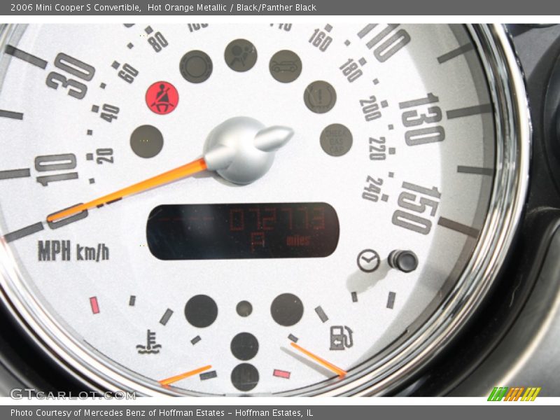Hot Orange Metallic / Black/Panther Black 2006 Mini Cooper S Convertible