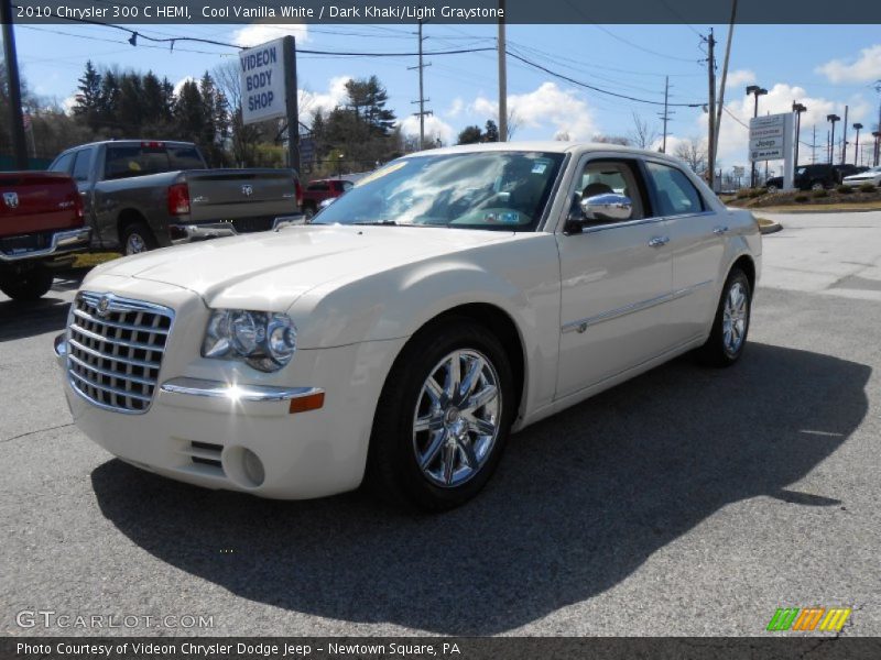 Cool Vanilla White / Dark Khaki/Light Graystone 2010 Chrysler 300 C HEMI