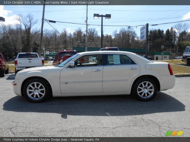 Cool Vanilla White / Dark Khaki/Light Graystone 2010 Chrysler 300 C HEMI