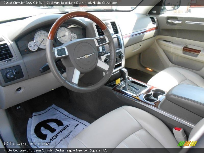 Cool Vanilla White / Dark Khaki/Light Graystone 2010 Chrysler 300 C HEMI