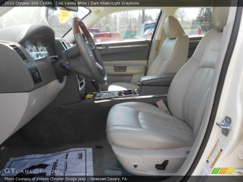 Cool Vanilla White / Dark Khaki/Light Graystone 2010 Chrysler 300 C HEMI