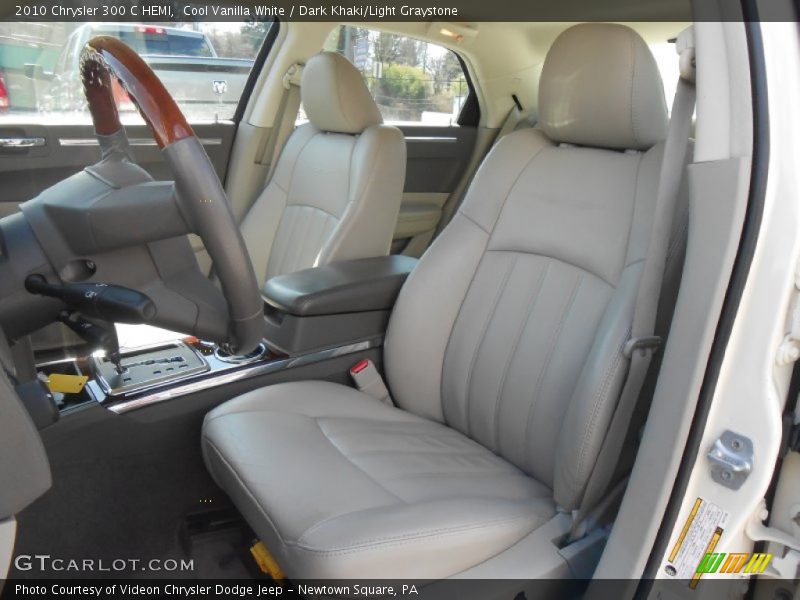 Cool Vanilla White / Dark Khaki/Light Graystone 2010 Chrysler 300 C HEMI