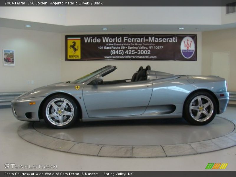 Argento Metallic (Silver) / Black 2004 Ferrari 360 Spider