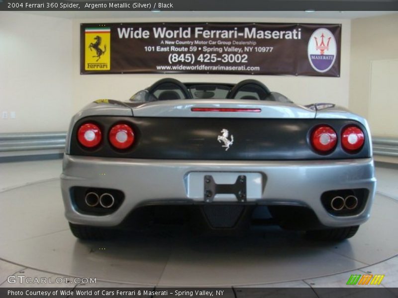 Argento Metallic (Silver) / Black 2004 Ferrari 360 Spider