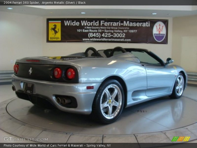 Argento Metallic (Silver) / Black 2004 Ferrari 360 Spider