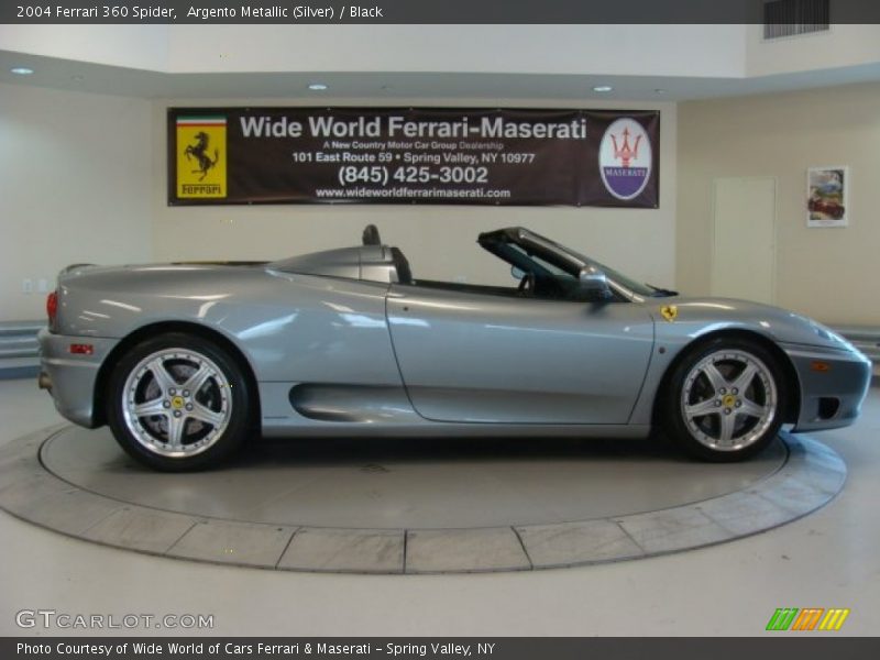 Argento Metallic (Silver) / Black 2004 Ferrari 360 Spider