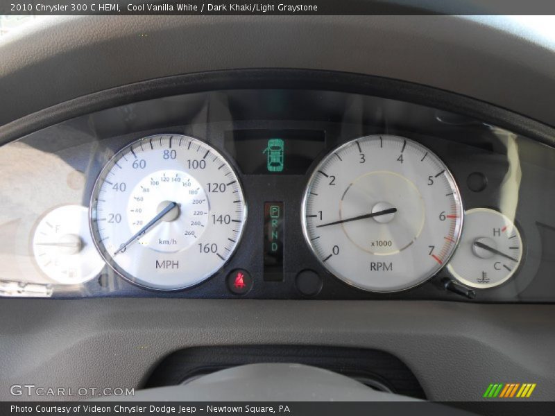 Cool Vanilla White / Dark Khaki/Light Graystone 2010 Chrysler 300 C HEMI