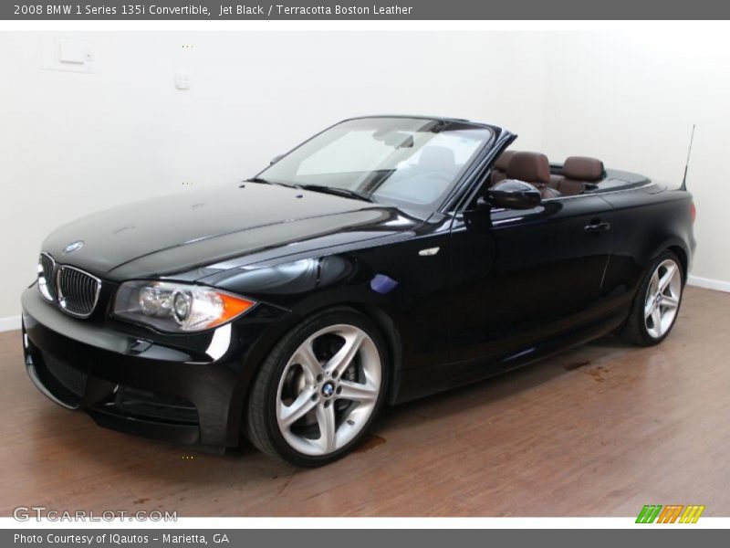 Jet Black / Terracotta Boston Leather 2008 BMW 1 Series 135i Convertible