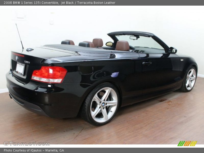 Jet Black / Terracotta Boston Leather 2008 BMW 1 Series 135i Convertible