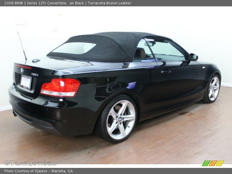 Jet Black / Terracotta Boston Leather 2008 BMW 1 Series 135i Convertible