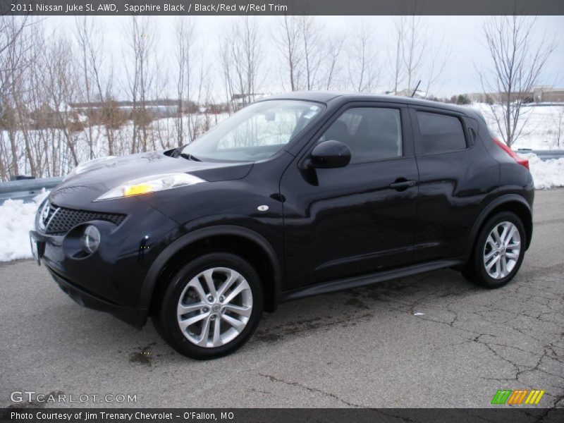 Sapphire Black / Black/Red w/Red Trim 2011 Nissan Juke SL AWD