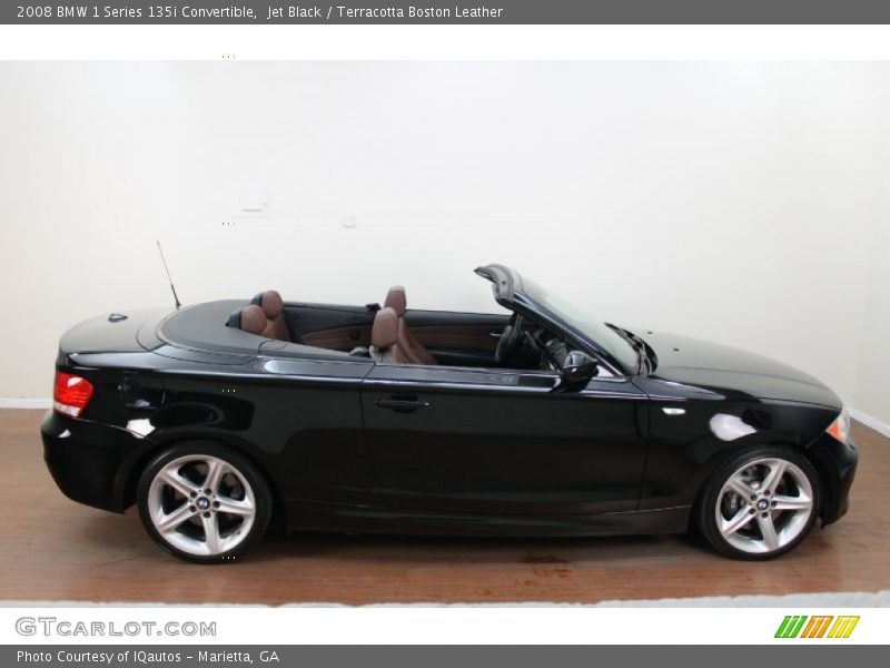 Jet Black / Terracotta Boston Leather 2008 BMW 1 Series 135i Convertible