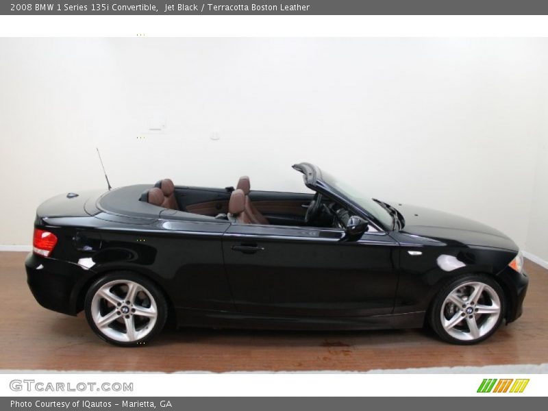 Jet Black / Terracotta Boston Leather 2008 BMW 1 Series 135i Convertible