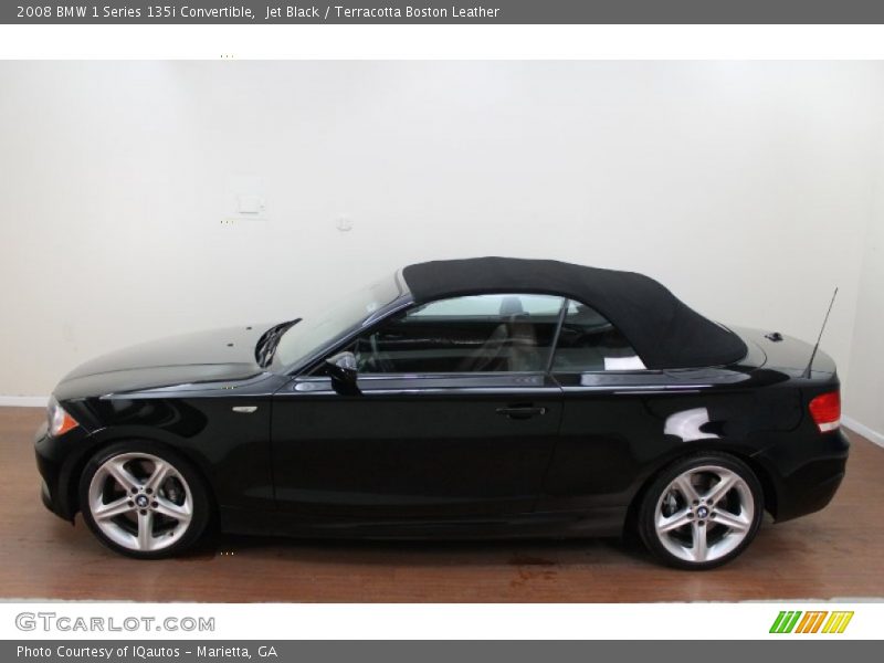Jet Black / Terracotta Boston Leather 2008 BMW 1 Series 135i Convertible