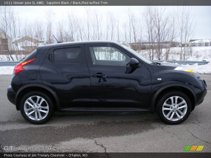 Sapphire Black / Black/Red w/Red Trim 2011 Nissan Juke SL AWD