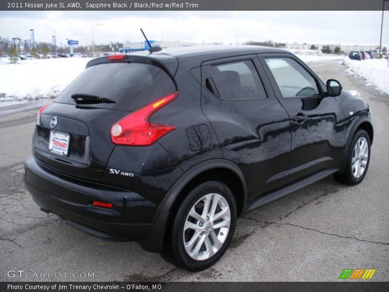 Sapphire Black / Black/Red w/Red Trim 2011 Nissan Juke SL AWD