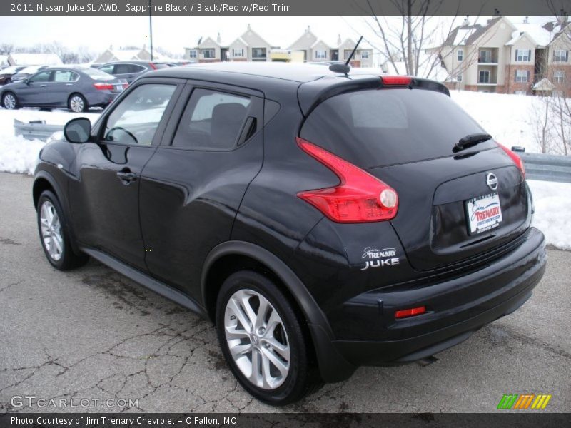 Sapphire Black / Black/Red w/Red Trim 2011 Nissan Juke SL AWD