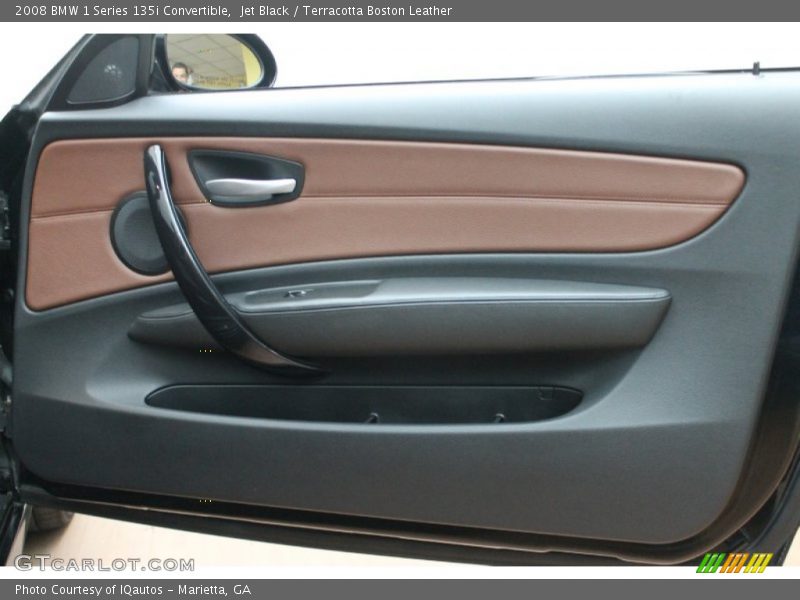 Jet Black / Terracotta Boston Leather 2008 BMW 1 Series 135i Convertible
