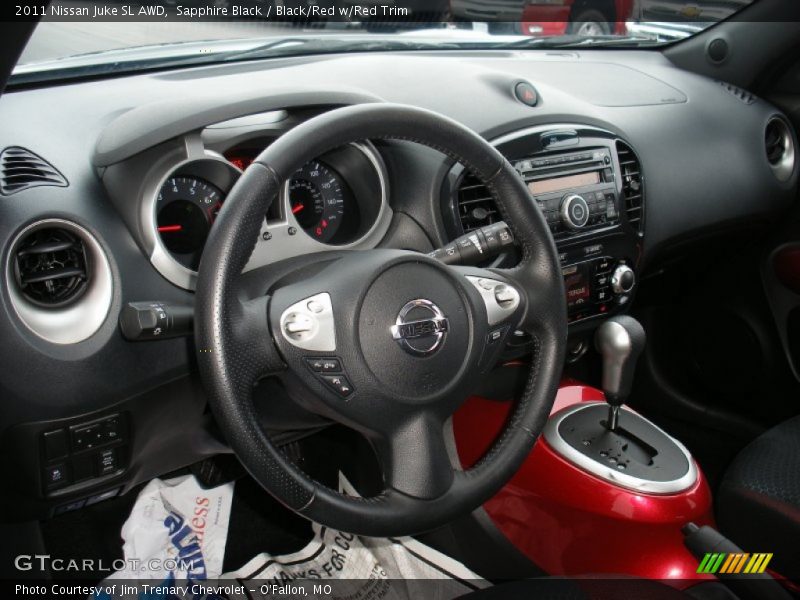 Sapphire Black / Black/Red w/Red Trim 2011 Nissan Juke SL AWD