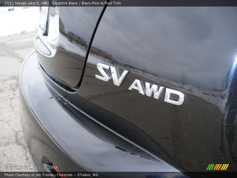 Sapphire Black / Black/Red w/Red Trim 2011 Nissan Juke SL AWD
