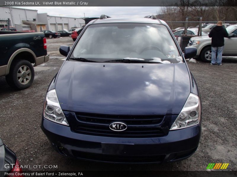 Velvet Blue Metallic / Gray 2008 Kia Sedona LX