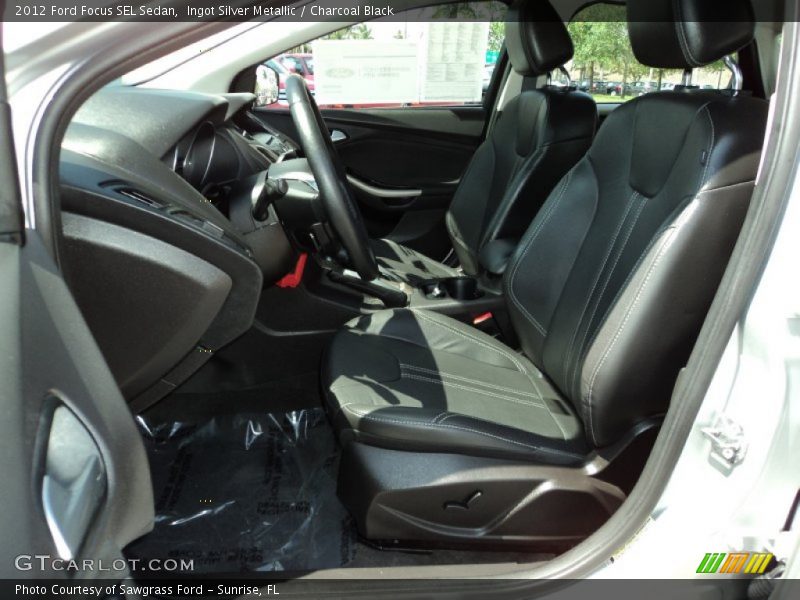 Ingot Silver Metallic / Charcoal Black 2012 Ford Focus SEL Sedan