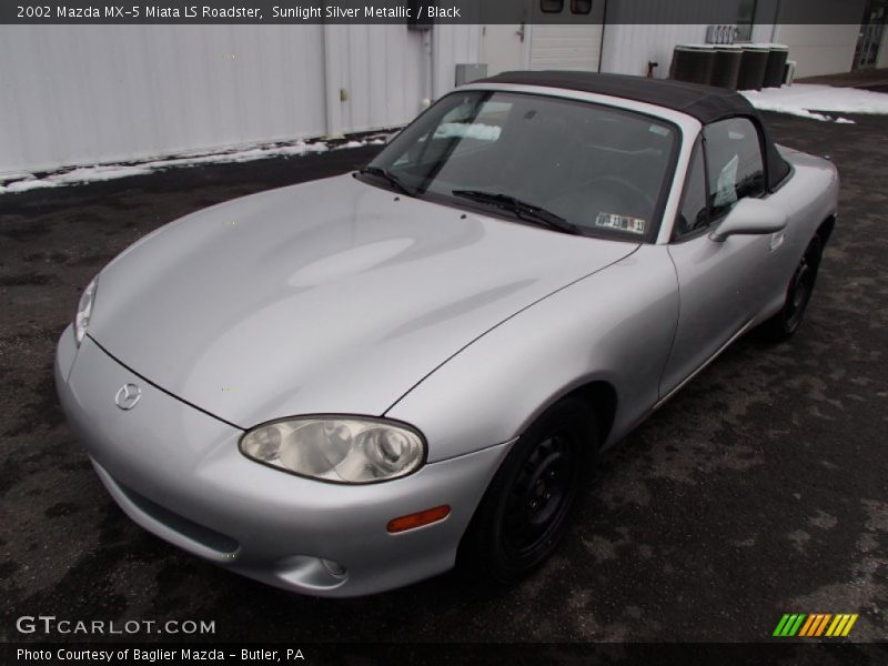 Sunlight Silver Metallic / Black 2002 Mazda MX-5 Miata LS Roadster