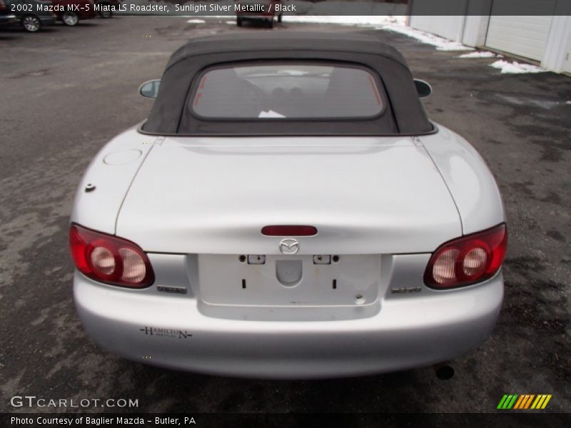 Sunlight Silver Metallic / Black 2002 Mazda MX-5 Miata LS Roadster