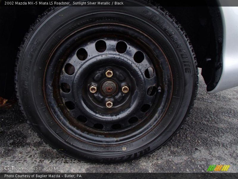 Sunlight Silver Metallic / Black 2002 Mazda MX-5 Miata LS Roadster