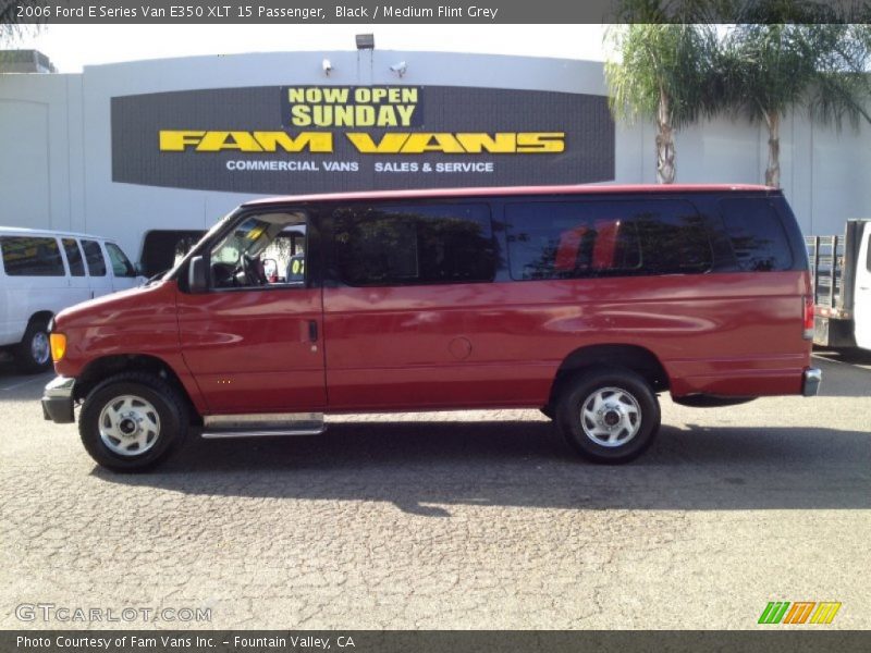Black / Medium Flint Grey 2006 Ford E Series Van E350 XLT 15 Passenger