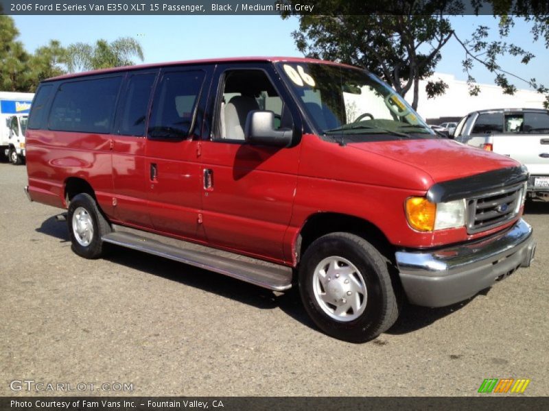 Black / Medium Flint Grey 2006 Ford E Series Van E350 XLT 15 Passenger