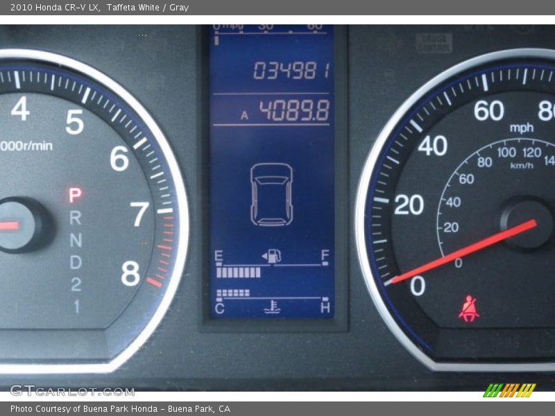 Taffeta White / Gray 2010 Honda CR-V LX