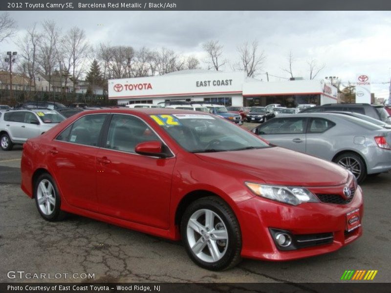 Barcelona Red Metallic / Black/Ash 2012 Toyota Camry SE
