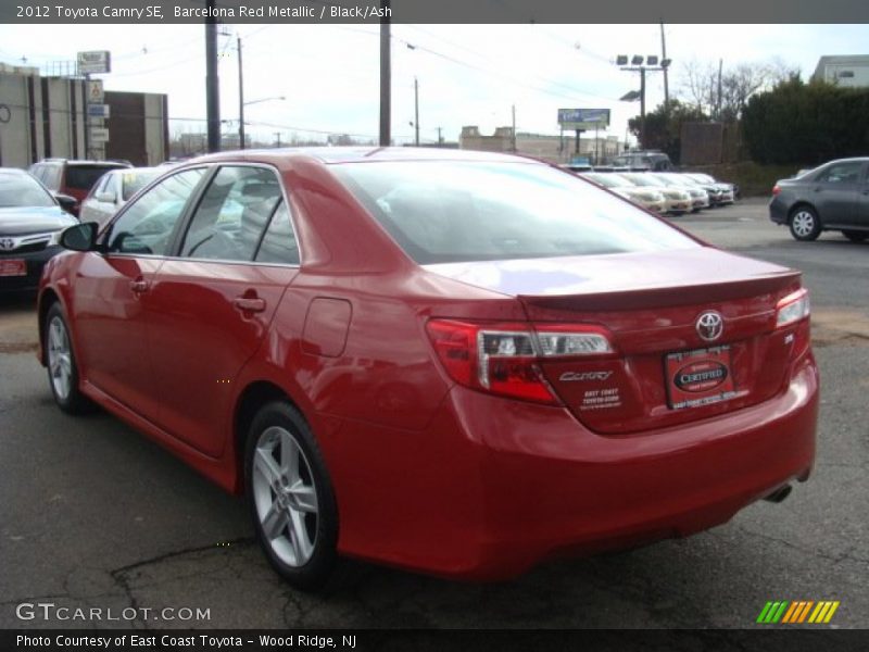 Barcelona Red Metallic / Black/Ash 2012 Toyota Camry SE