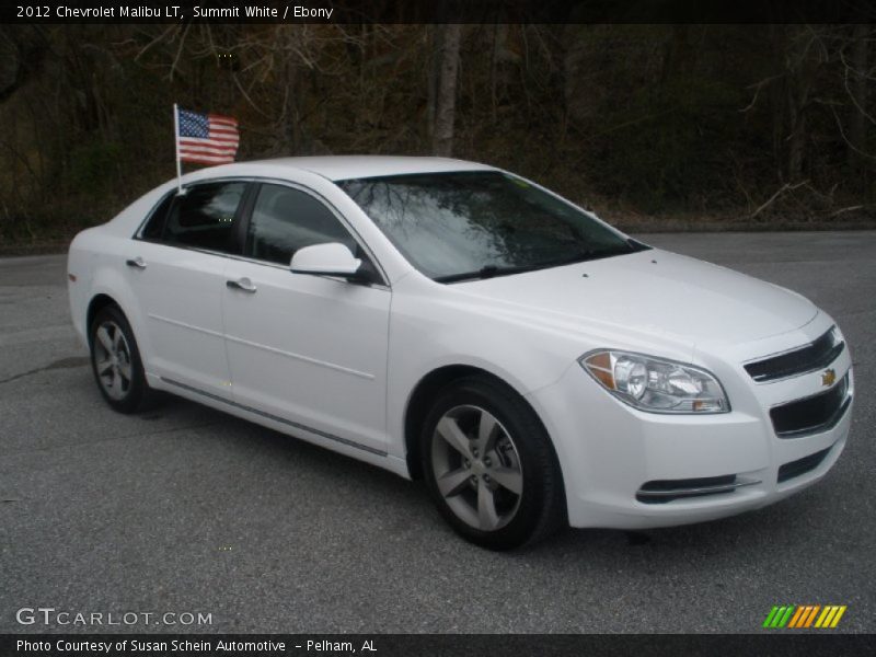 Summit White / Ebony 2012 Chevrolet Malibu LT