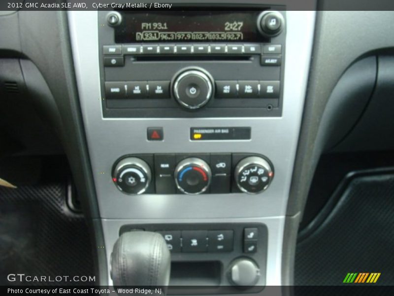 Cyber Gray Metallic / Ebony 2012 GMC Acadia SLE AWD