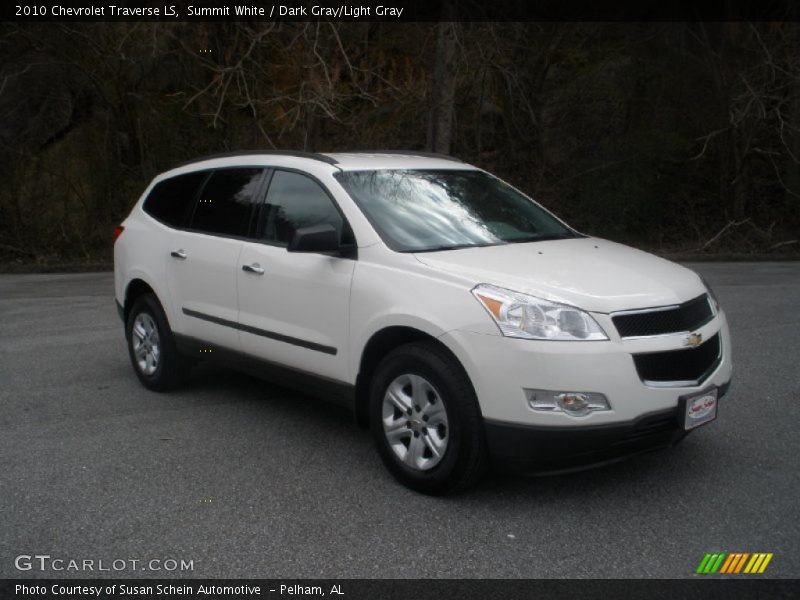 Summit White / Dark Gray/Light Gray 2010 Chevrolet Traverse LS