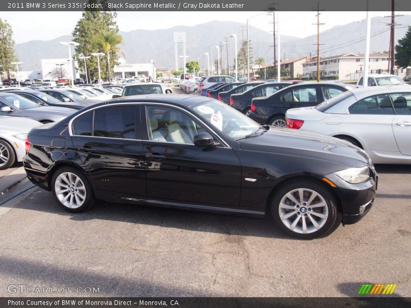 Black Sapphire Metallic / Gray Dakota Leather 2011 BMW 3 Series 335i Sedan