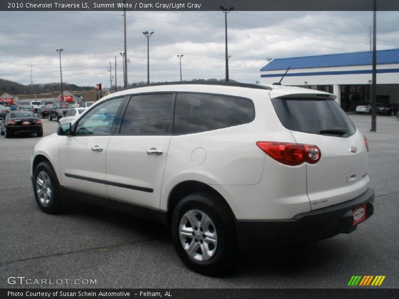 Summit White / Dark Gray/Light Gray 2010 Chevrolet Traverse LS