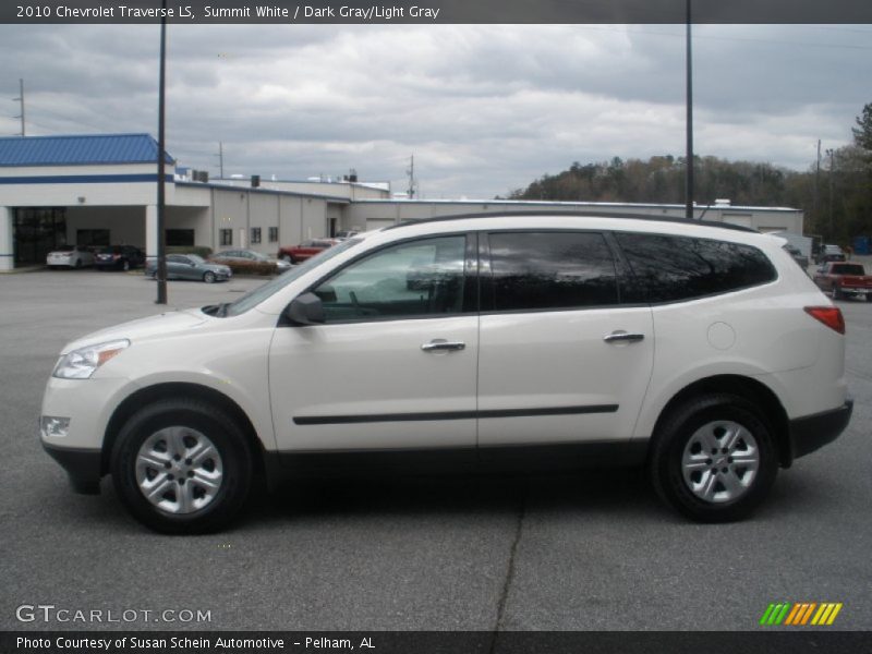 Summit White / Dark Gray/Light Gray 2010 Chevrolet Traverse LS