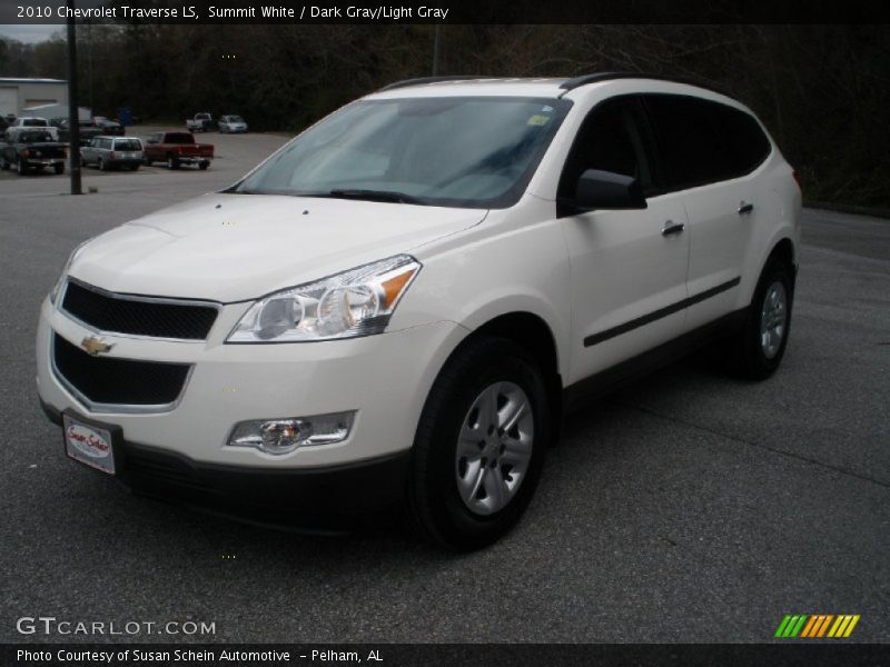Summit White / Dark Gray/Light Gray 2010 Chevrolet Traverse LS