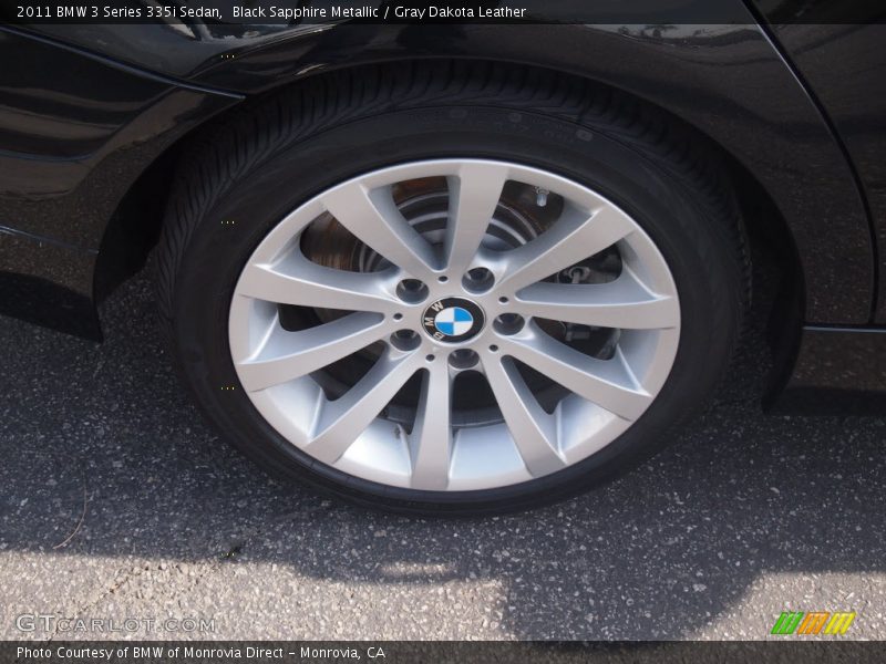 Black Sapphire Metallic / Gray Dakota Leather 2011 BMW 3 Series 335i Sedan