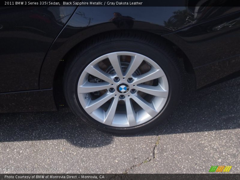 Black Sapphire Metallic / Gray Dakota Leather 2011 BMW 3 Series 335i Sedan
