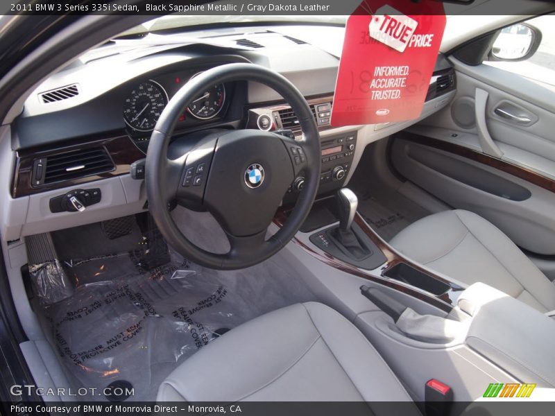 Black Sapphire Metallic / Gray Dakota Leather 2011 BMW 3 Series 335i Sedan