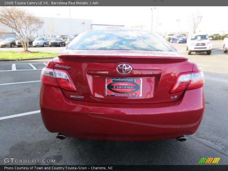 Barcelona Red Metallic / Ash 2008 Toyota Camry LE V6