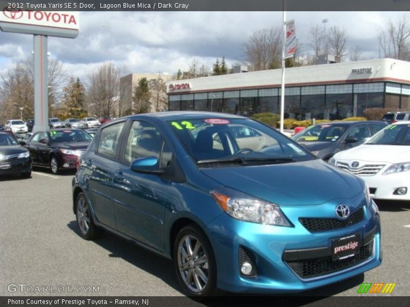 Lagoon Blue Mica / Dark Gray 2012 Toyota Yaris SE 5 Door