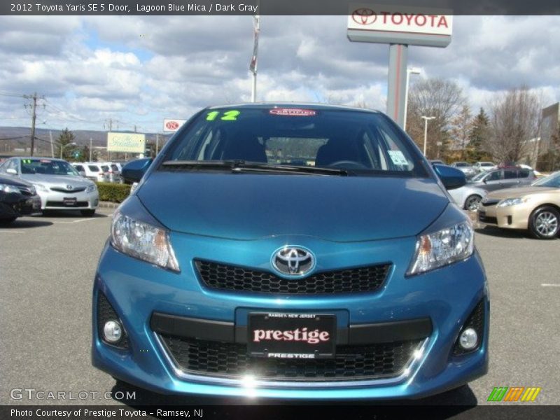 Lagoon Blue Mica / Dark Gray 2012 Toyota Yaris SE 5 Door